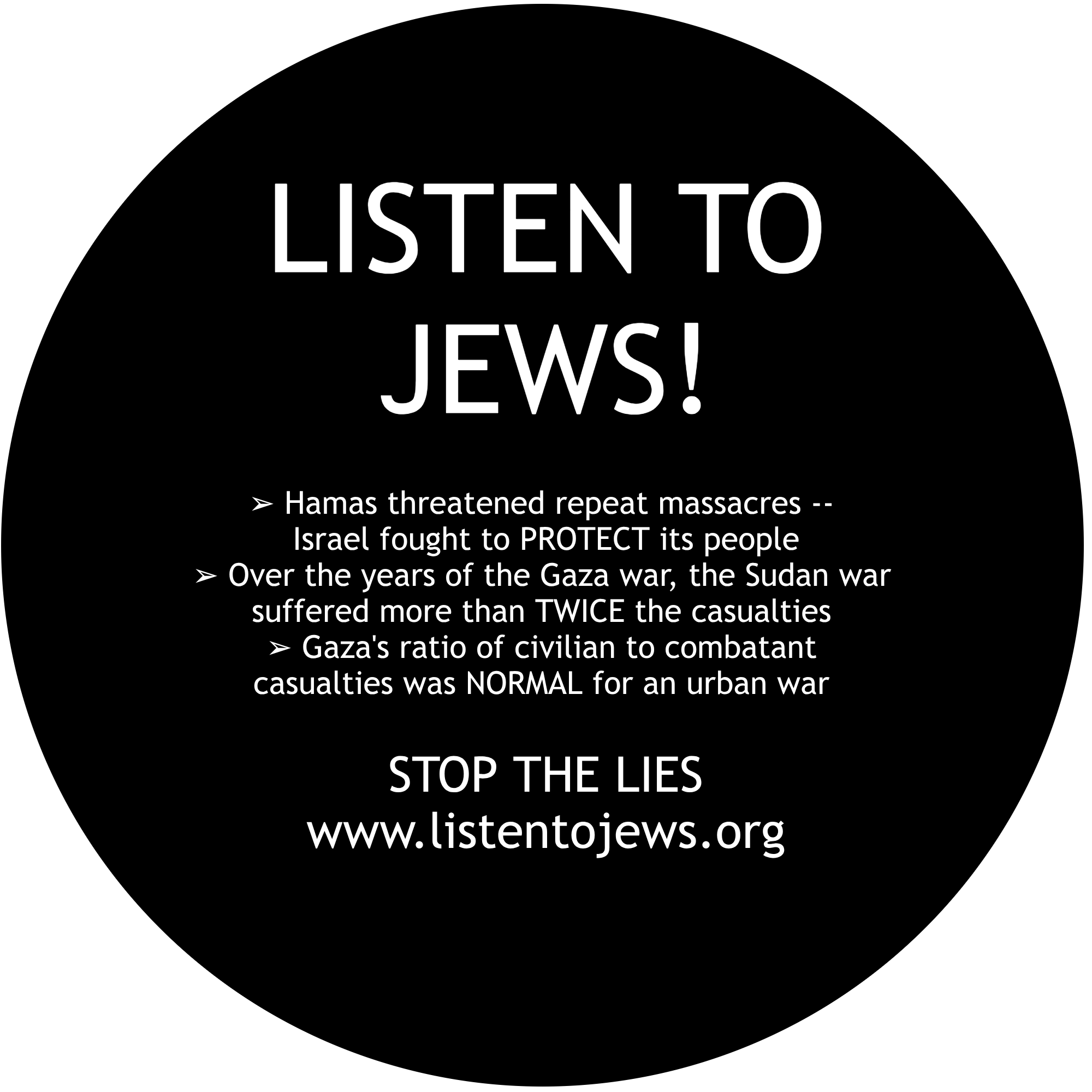 Listen To Jews sticker